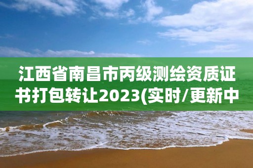 江西省南昌市丙級測繪資質證書打包轉讓2023(實時/更新中)