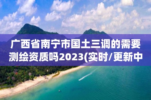 廣西省南寧市國土三調的需要測繪資質嗎2023(實時/更新中)