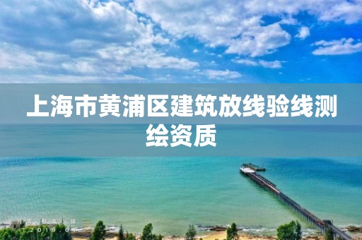 上海市黃浦區建筑放線驗線測繪資質