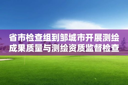 省市檢查組到鄒城市開展測繪成果質量與測繪資質監督檢查