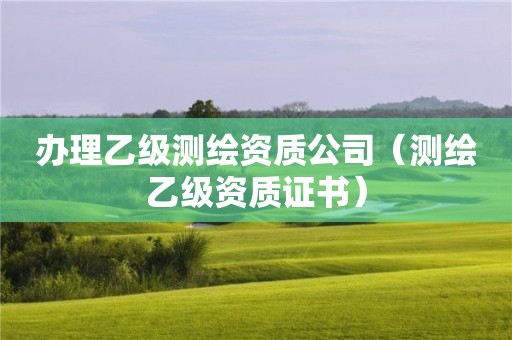 辦理乙級(jí)測(cè)繪資質(zhì)公司（測(cè)繪乙級(jí)資質(zhì)證書）