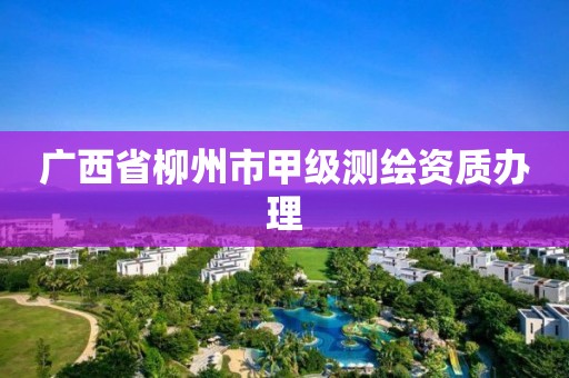 廣西省柳州市甲級測繪資質(zhì)辦理