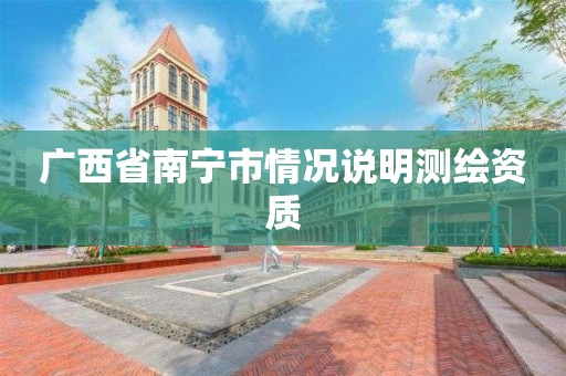 廣西省南寧市情況說明測繪資質