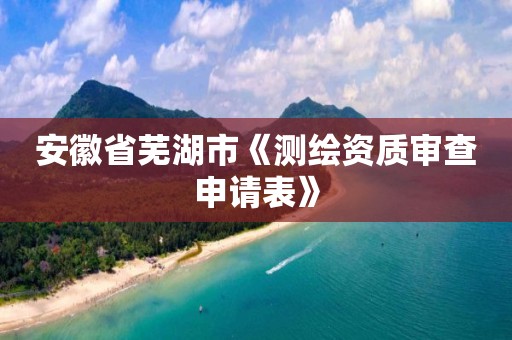 安徽省蕪湖市《測繪資質審查申請表》