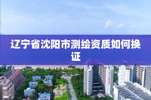 遼寧省沈陽市測繪資質如何換證