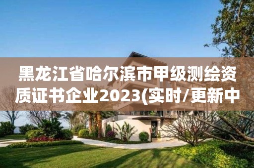 黑龍江省哈爾濱市甲級測繪資質(zhì)證書企業(yè)2023(實(shí)時/更新中)