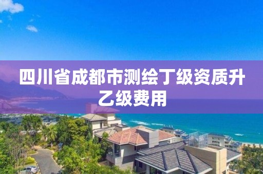 四川省成都市測繪丁級資質升乙級費用