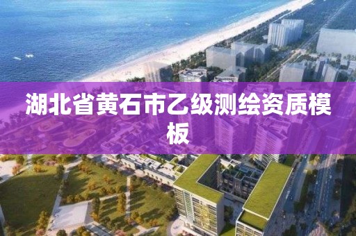 湖北省黃石市乙級測繪資質(zhì)模板