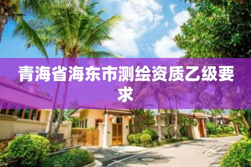 青海省海東市測繪資質(zhì)乙級要求