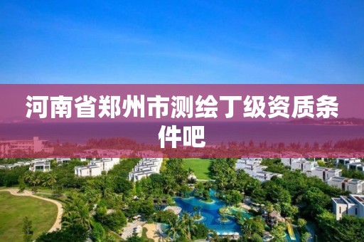 河南省鄭州市測繪丁級資質條件吧