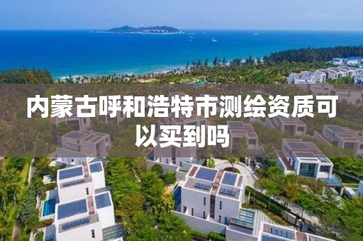 內蒙古呼和浩特市測繪資質可以買到嗎