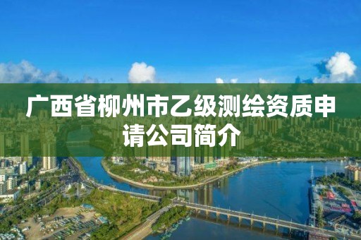 廣西省柳州市乙級測繪資質(zhì)申請公司簡介