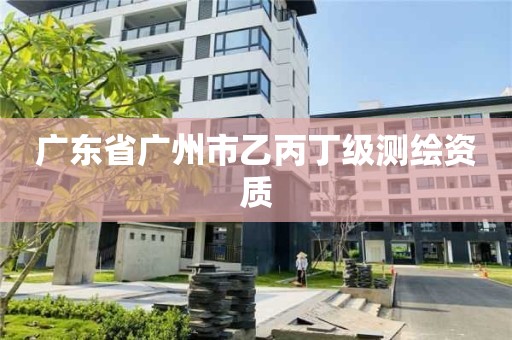 廣東省廣州市乙丙丁級測繪資質