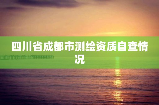 四川省成都市測繪資質自查情況