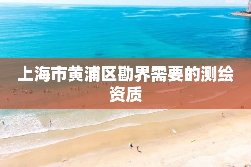 上海市黃浦區勘界需要的測繪資質