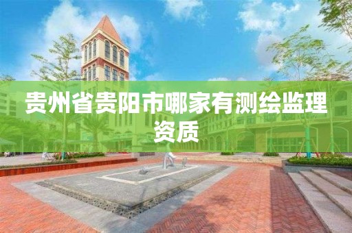 貴州省貴陽市哪家有測繪監理資質