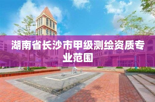 湖南省長沙市甲級測繪資質專業范圍