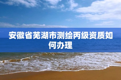 安徽省蕪湖市測繪丙級資質如何辦理