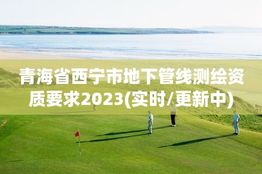 青海省西寧市地下管線測繪資質要求2023(實時/更新中)