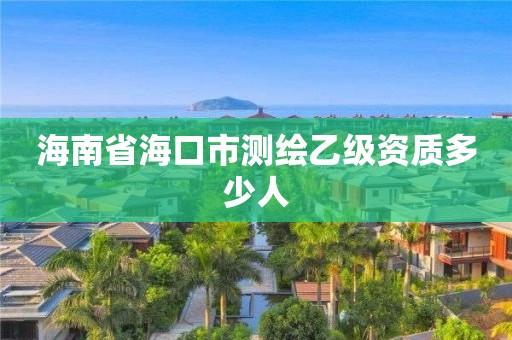 海南省?？谑袦y繪乙級資質多少人