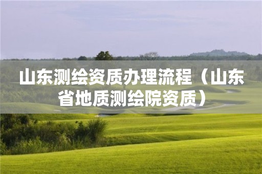 山東測繪資質(zhì)辦理流程（山東省地質(zhì)測繪院資質(zhì)）