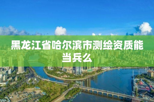 黑龍江省哈爾濱市測繪資質能當兵么