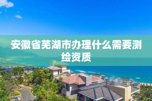 安徽省蕪湖市辦理什么需要測繪資質