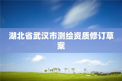 湖北省武漢市測繪資質修訂草案