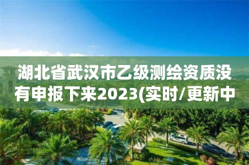 湖北省武漢市乙級(jí)測(cè)繪資質(zhì)沒有申報(bào)下來2023(實(shí)時(shí)/更新中)