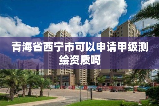 青海省西寧市可以申請甲級測繪資質(zhì)嗎