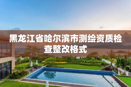 黑龍江省哈爾濱市測繪資質(zhì)檢查整改格式