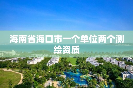 海南省海口市一個單位兩個測繪資質(zhì)