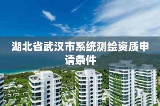 湖北省武漢市系統(tǒng)測繪資質(zhì)申請條件