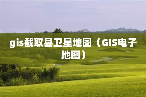 gis截取縣衛星地圖（GIS電子地圖）