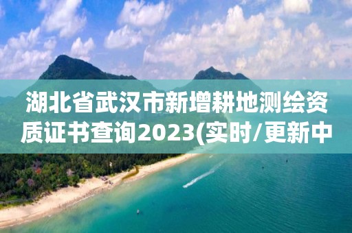 湖北省武漢市新增耕地測(cè)繪資質(zhì)證書查詢2023(實(shí)時(shí)/更新中)