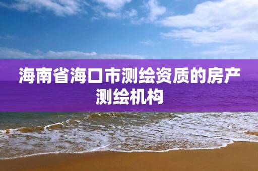 海南省海口市測繪資質的房產測繪機構