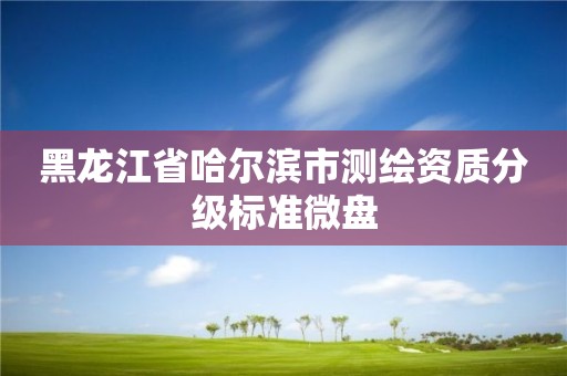 黑龍江省哈爾濱市測繪資質分級標準微盤