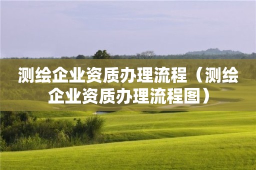 測繪企業資質辦理流程（測繪企業資質辦理流程圖）