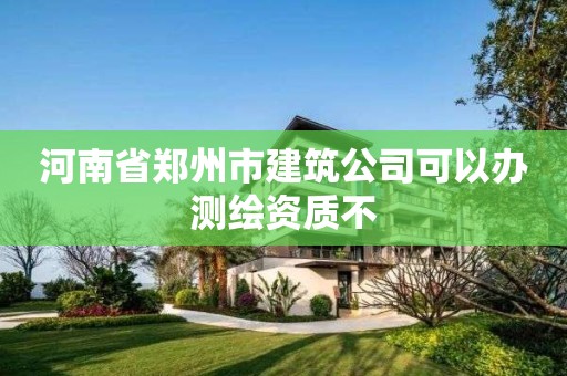 河南省鄭州市建筑公司可以辦測(cè)繪資質(zhì)不