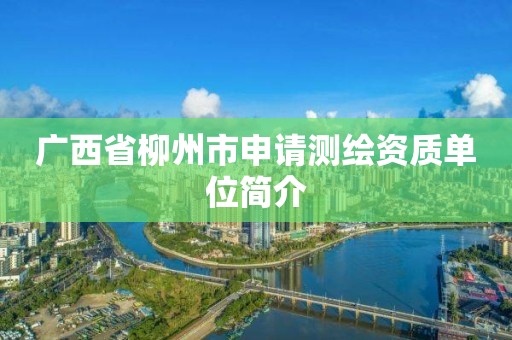 廣西省柳州市申請測繪資質單位簡介