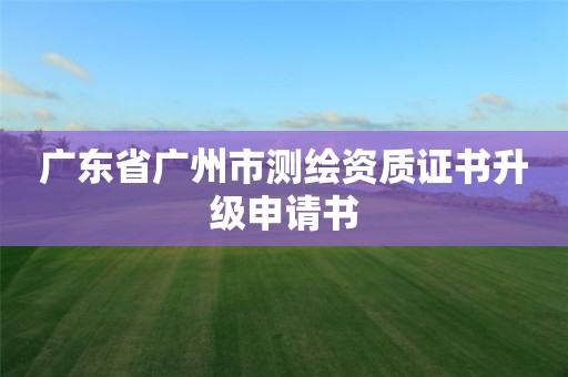 廣東省廣州市測繪資質證書升級申請書