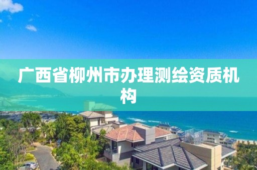 廣西省柳州市辦理測繪資質(zhì)機構(gòu)