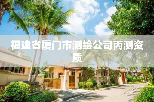 福建省廈門市測繪公司丙測資質(zhì)