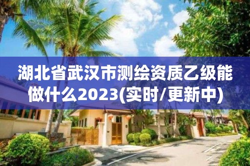 湖北省武漢市測繪資質乙級能做什么2023(實時/更新中)