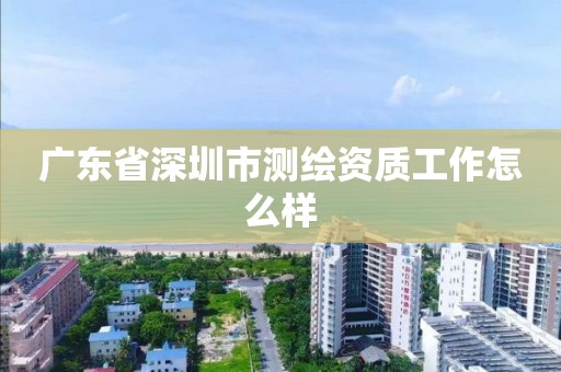 廣東省深圳市測繪資質工作怎么樣