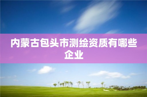 內(nèi)蒙古包頭市測繪資質(zhì)有哪些企業(yè)