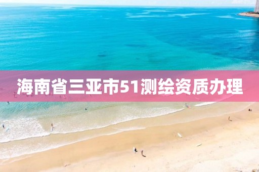 海南省三亞市51測繪資質辦理