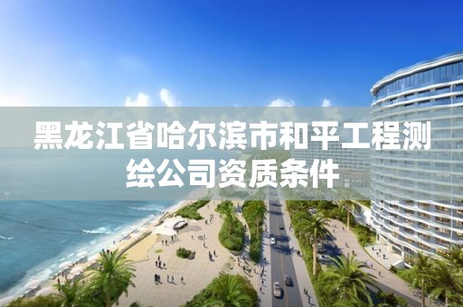 黑龍江省哈爾濱市和平工程測繪公司資質條件