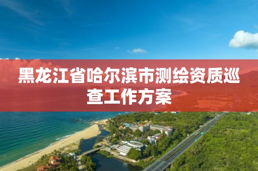 黑龍江省哈爾濱市測繪資質巡查工作方案