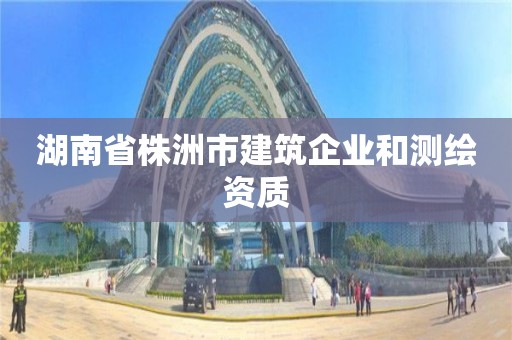 湖南省株洲市建筑企業和測繪資質